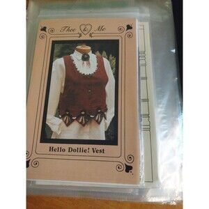 ©1993 UNCUT Thee & Me Sewing Craft Pattern "Hello Dollie! Vest" Pullover Style